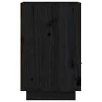 Comodini Neri 2 pz-Set di 2 Tavolino da notte 40x34x55 cm in Legno Massello di Pino 850455