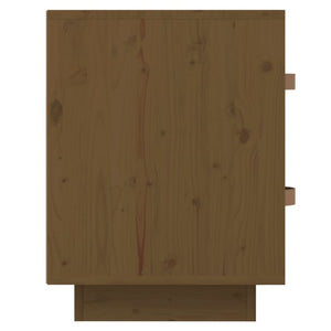 Comodino Marrone Ambrato 40x34x45 cm in Legno Massello di Pino 818331