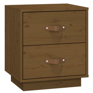 Comodini 2 pz Ambrati 40x34x45 cm in Legno Massello di Pino 818332