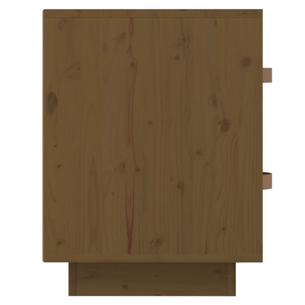 Comodini 2 pz Ambrati 40x34x45 cm in Legno Massello di Pino 818332