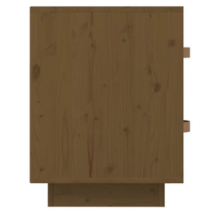 Comodini 2 pz Ambrati 40x34x45 cm in Legno Massello di Pino 818332