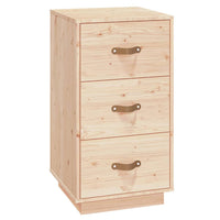 Comodino 40x40x75 cm in Legno Massello di Pino 818335