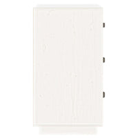 Comodini Bianchi 2 pz 40x40x75 cm in Legno Massello di Pino 818338