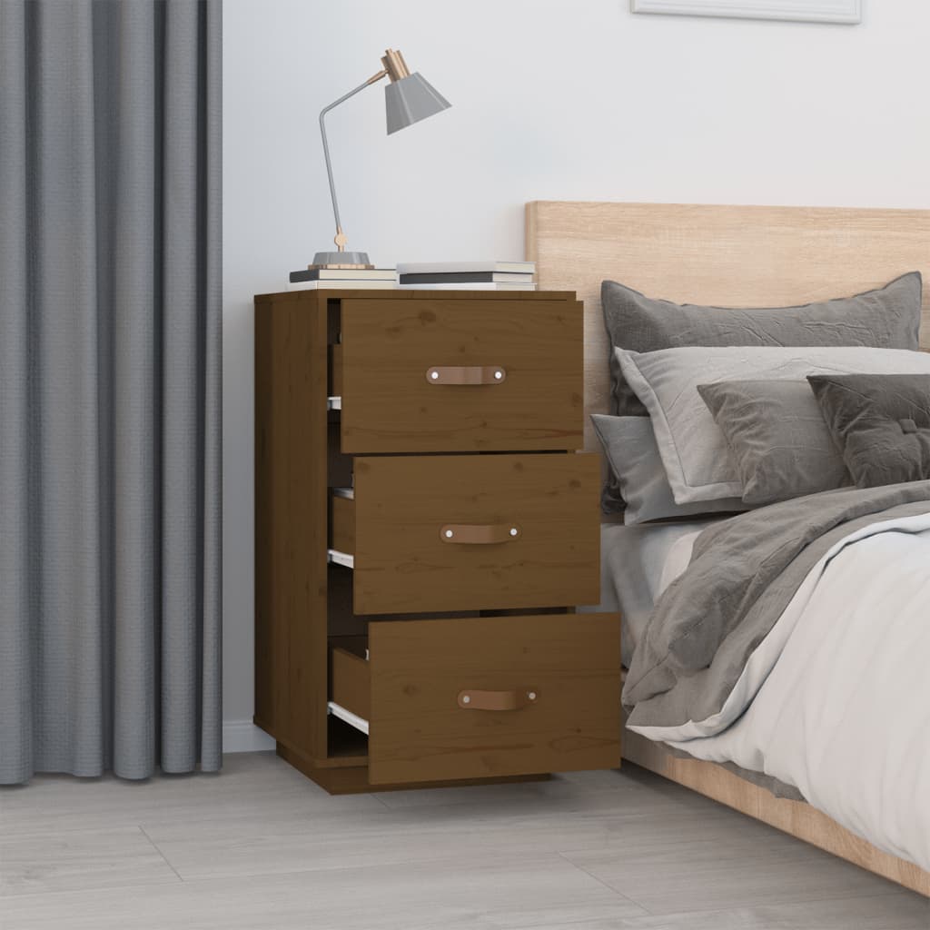 Comodini 2 pz Ambra 40x40x75 cm in Legno Massello di Pino 818342