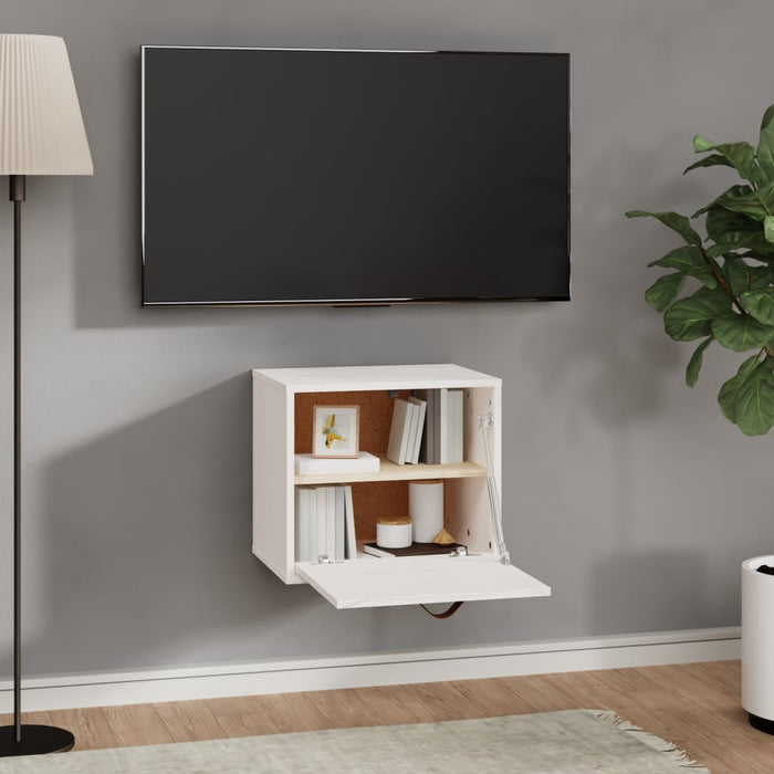 Pensile Bianco 40x30x35 cm in Legno Massello di Pino 818346