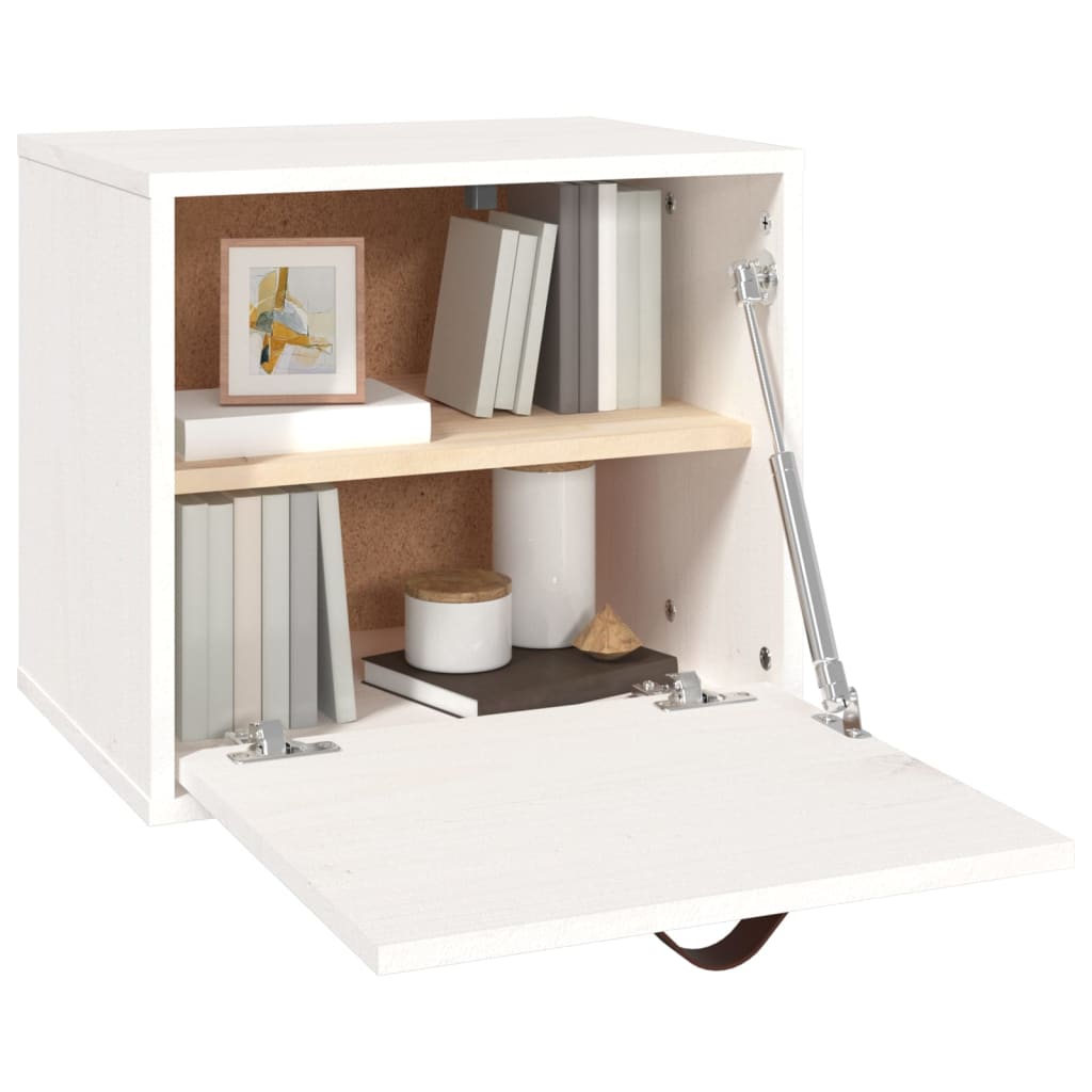 Pensile Bianco 40x30x35 cm in Legno Massello di Pino 818346