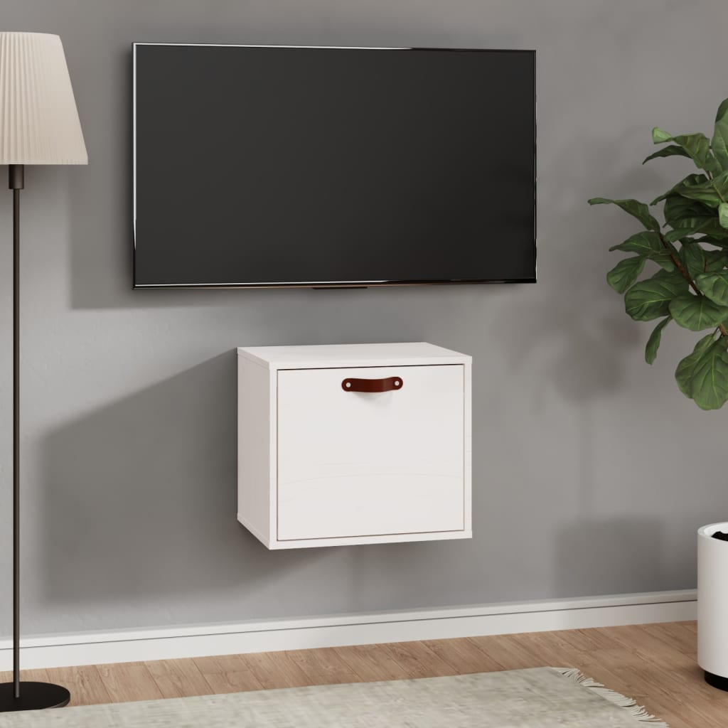 Pensile Bianco 40x30x35 cm in Legno Massello di Pino 818346