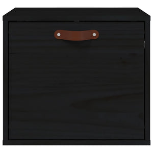 Pensile Nero 40x30x35 cm in Legno Massello di Pino 818349