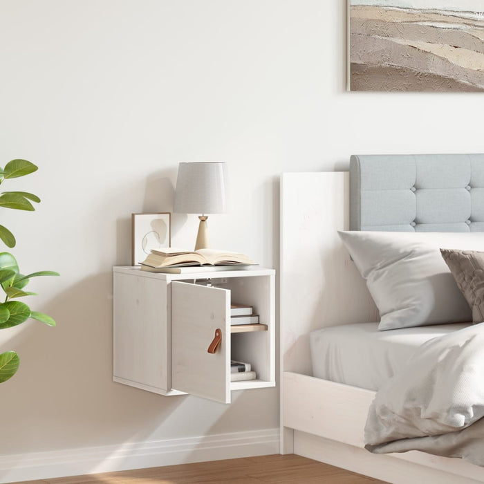 Pensile Bianco 31,5x30x30 cm in Legno Massello di Pino cod mxl 32839