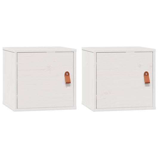 Pensili 2pz Bianchi 31,5x30x30 cm in Legno Massello di Pino cod mxl 51121