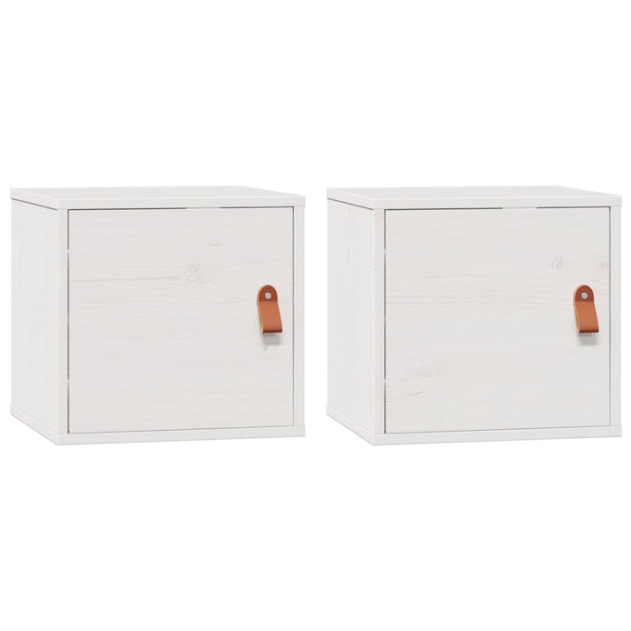 Pensili 2pz Bianchi 31,5x30x30 cm in Legno Massello di Pino cod mxl 51121