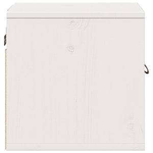 Pensili 2pz Bianchi 31,5x30x30 cm in Legno Massello di Pino 818358