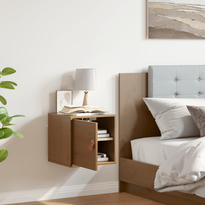 Pensile Marrone ambra 31,5x30x30 cm in Legno Massello di Pino 818361