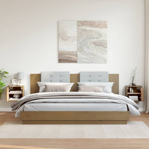 Pensili 2pz Marrone Ambra31,5x30x30cm in Legno Massello di Pino 818362