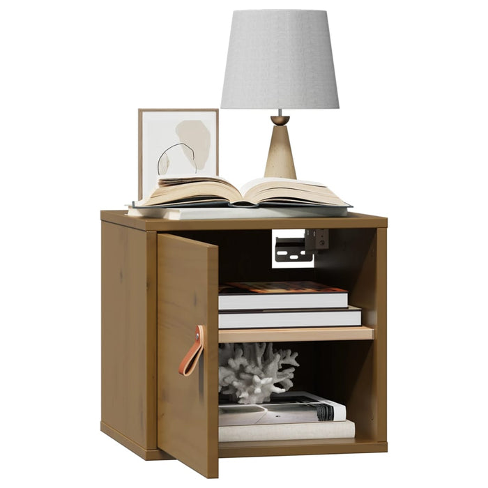 Pensili 2pz Marrone Miele31,5x30x30cm in Legno Massello di Pino cod mxl 32745