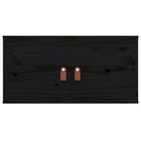 Pensili 2 pz Neri 60x30x30 cm in Legno Massello di Pino 818374