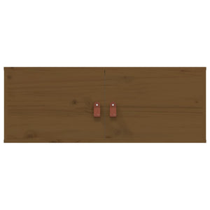 Pensili 2 pz Marrone Miele 80x30x30cm in Legno Massello di Pino