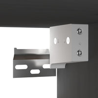 Pensile Grigio 80x30x30 cm in Legno Massello di Pino 818389