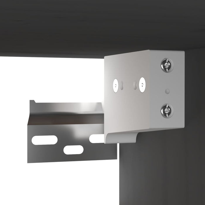 Pensile Grigio 80x30x30 cm in Legno Massello di Pino 818389