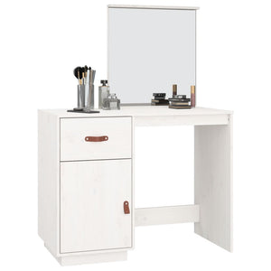 Toeletta Bianca 95x50x134 cm in Legno Massello di Pino 820088