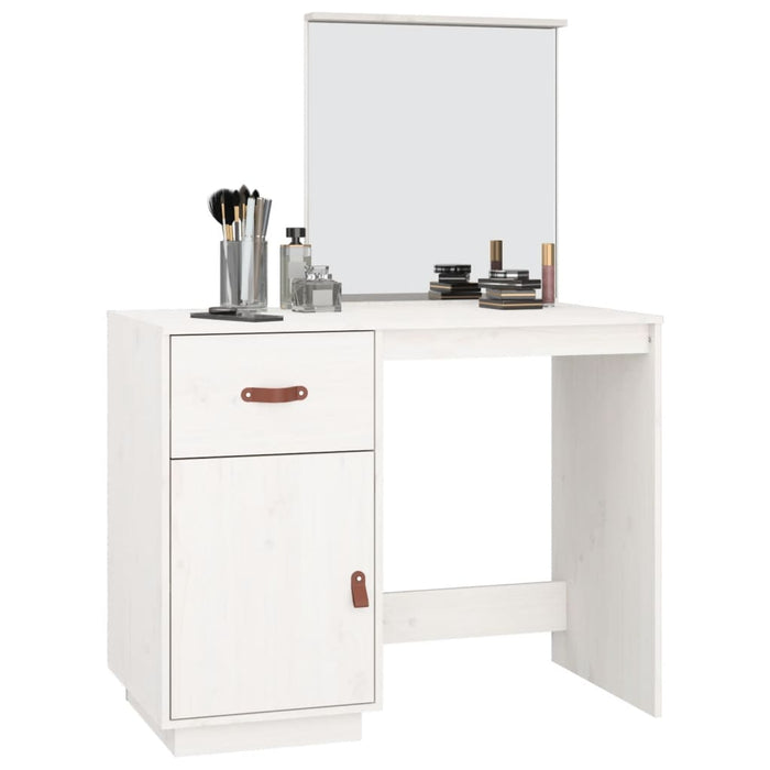 Toeletta Bianca 95x50x134 cm in Legno Massello di Pino 820088