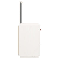 Toeletta Bianca 95x50x134 cm in Legno Massello di Pino 820088