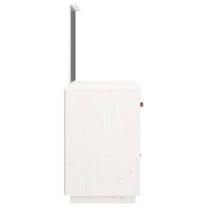 Toeletta Bianca 95x50x134 cm in Legno Massello di Pino 820088