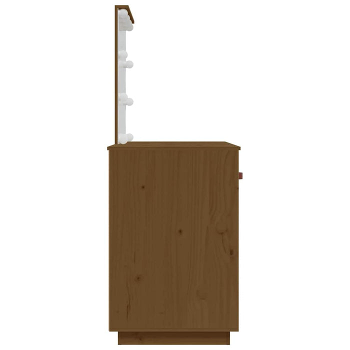 Toeletta con LED Miele 95x50x133,5cm in Legno Massello di Pino cod mxl 57695