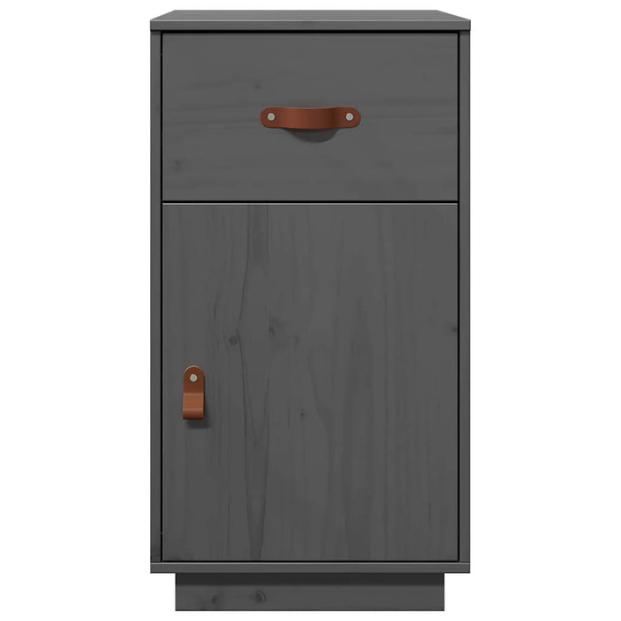 Armadietto da Scrivania Grigio 40x50x75 cm Legno Massello Pino 820099