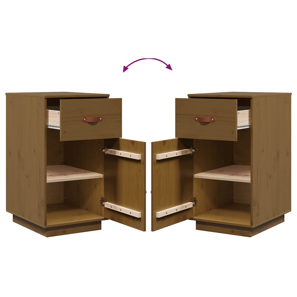 Armadietto da Scrivania Ambra 40x50x75cm in Legno Massello Pino 820100