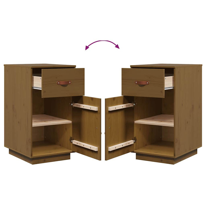 Armadietto da Scrivania Ambra 40x50x75cm in Legno Massello Pino 820100