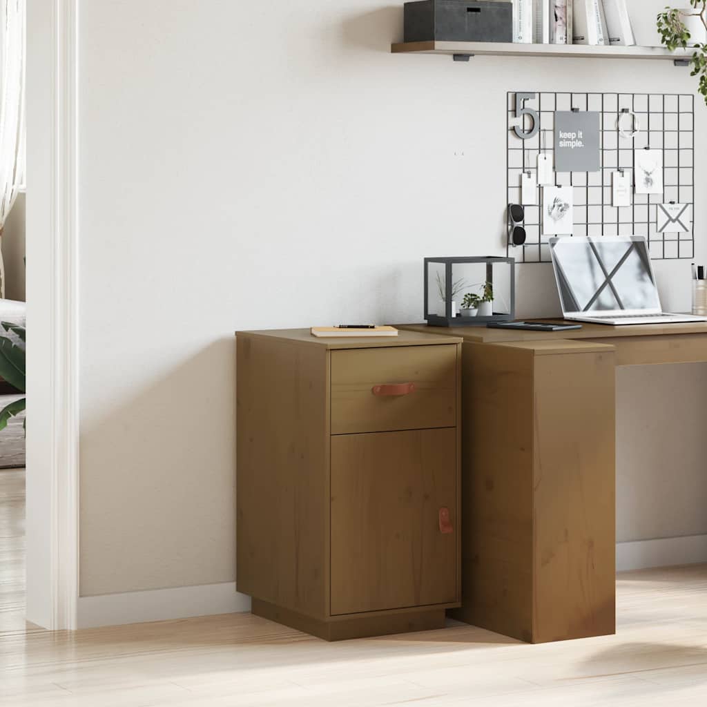 Armadietto da Scrivania Miele 40x50x75cm in Legno Massello Pino