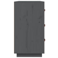 Credenza Grigia 80x40x75 cm in Legno Massello di Pino 820109