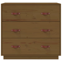 Credenza Marrone Ambra 80x40x75 cm in Legno Massello di Pino 820110