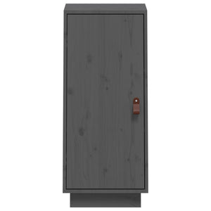 Credenza Grigia 34x40x75 cm in Legno Massello di Pino 820114