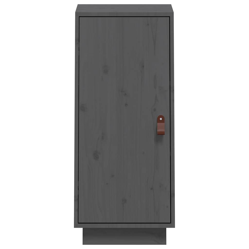 Credenza-Buffet-Armadio da cucina Grigia 34x40x75 cm in Legno Massello di Pino 432801