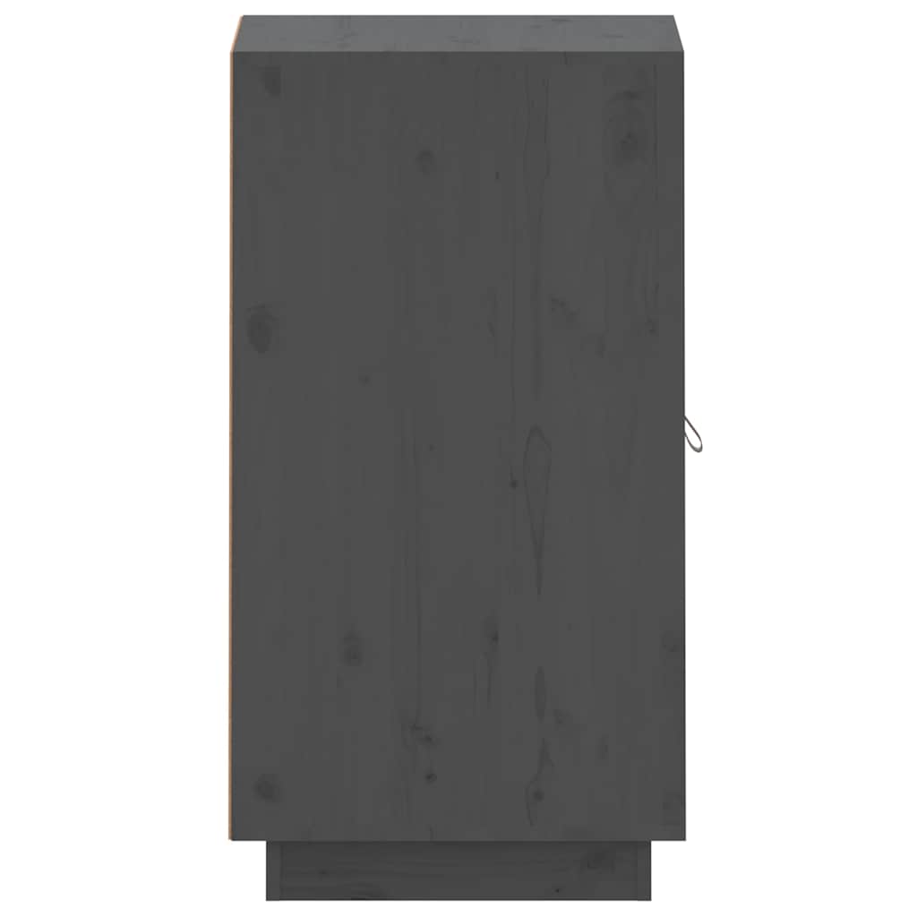 Credenza-Buffet-Armadio da cucina Grigia 34x40x75 cm in Legno Massello di Pino 432801