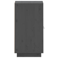 Credenza-Buffet-Armadio da cucina Grigia 34x40x75 cm in Legno Massello di Pino 432801