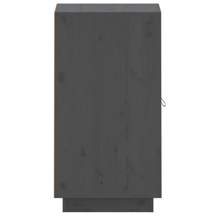Credenza Grigia 34x40x75 cm in Legno Massello di Pino 820114