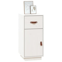 Credenza Bianca 34x40x75 cm in Legno Massello di Pino 820123