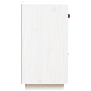 Credenza buffet cassettiera mobile contenitore organizer cucina soggiorno soggiorno 34 x 40 x 75 cm legno massello di pino bianco 02_0030287