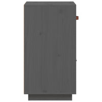 Credenza Grigia 34x40x75 cm in Legno Massello di Pino 820124