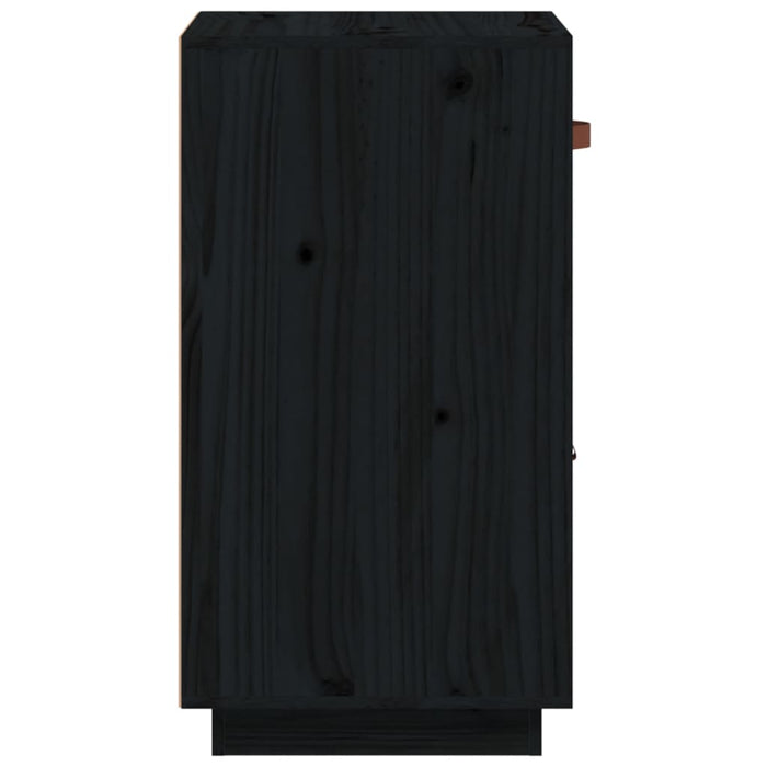 Credenza Nera 34x40x75 cm in Legno Massello di Pino cod mxl 15963
