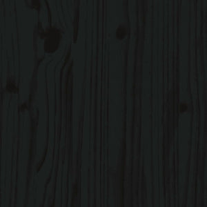 Credenza Nera 34x40x75 cm in Legno Massello di Pino 820126