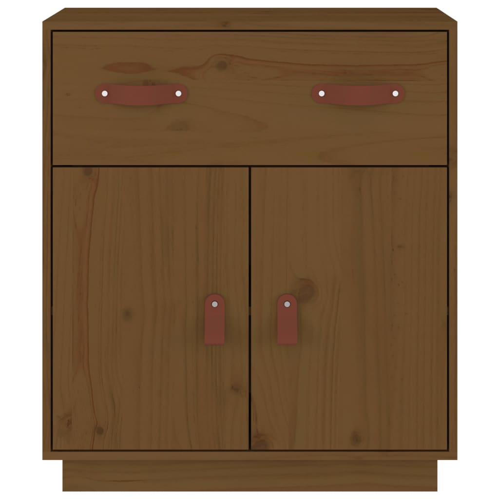 Credenza Ambrata 65,5x40x75 cm in Legno Massello di Pino 820130