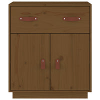 Credenza Ambrata 65,5x40x75 cm in Legno Massello di Pino 820130