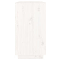 Credenza Bianca 100x40x75 cm in Legno Massello di Pino 820133