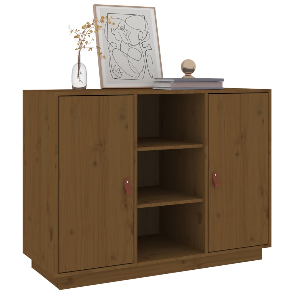 Credenza ambra 100x40x75 cm in Legno Massello di Pino 820135