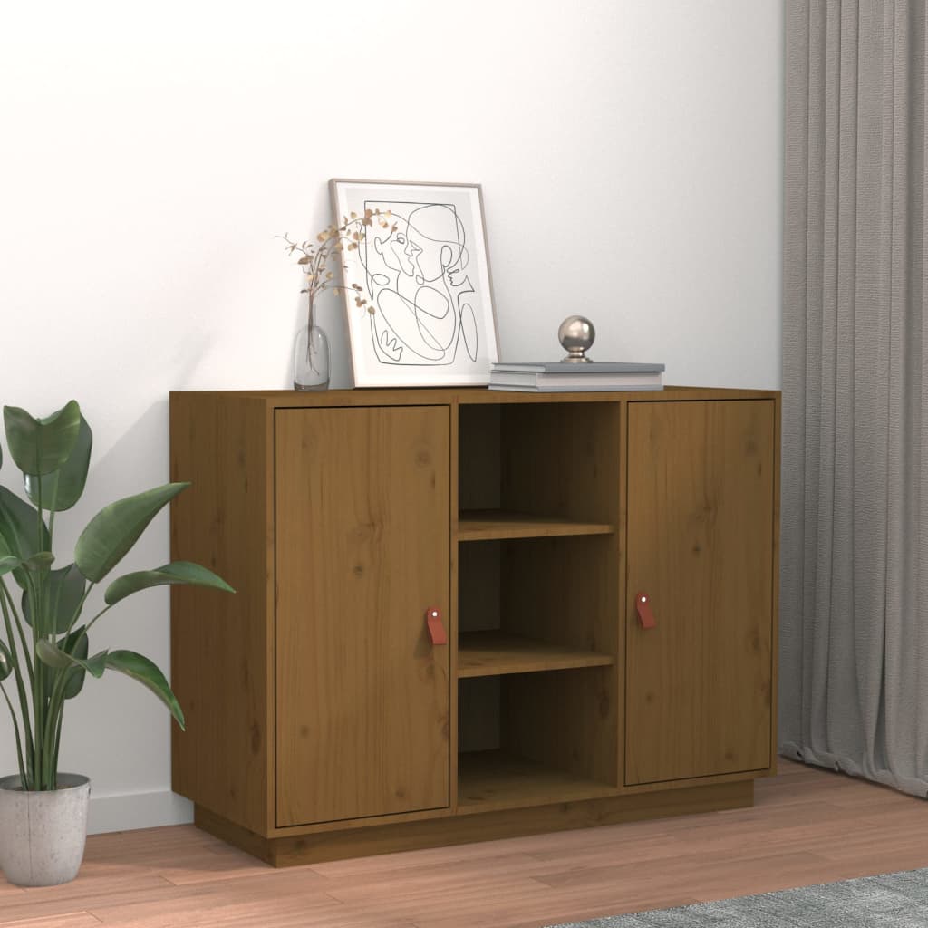 Credenza ambra 100x40x75 cm in Legno Massello di Pino 820135