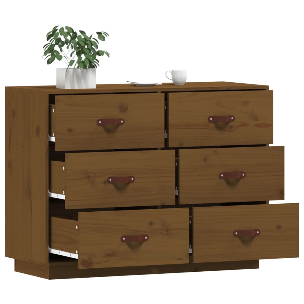 Credenza ambra 100x40x75 cm in Legno Massello di Pino 820145
